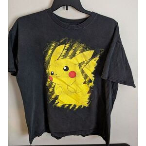 * Pokemon Pikachu Black T-Shirt Size Large